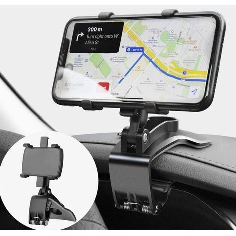360-Grad drehbare Autohalterung, Armaturenbretthalterung für GPS-Geräte und Smartphones von 4-7 Zoll (1/4)