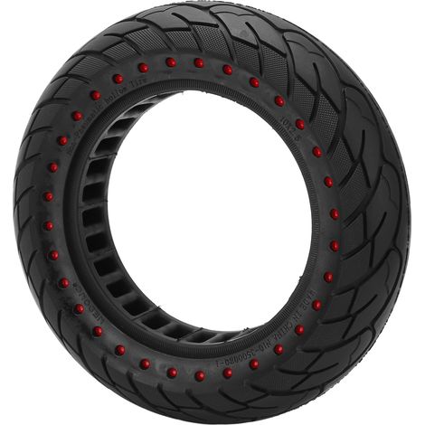 Roue de scooter électrique en caoutchouc antichoc à double pneu en nid d'abeille pour scooter électrique Xiaomi rouge (1/5)