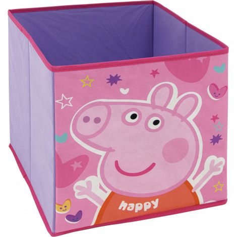 ARDITEX - CONTENEUR ORGANISATEUR PLIABLE PEPPA PIG DE HASBRO - 31X31X31CM - POUR RANGER JOUETS, VÊTEMENTS ET ACCESSOIRES