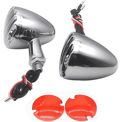 Clignotant avant LED imperméable haute luminosité robuste résistant aux chocs pour moto électroplastique (1/5)