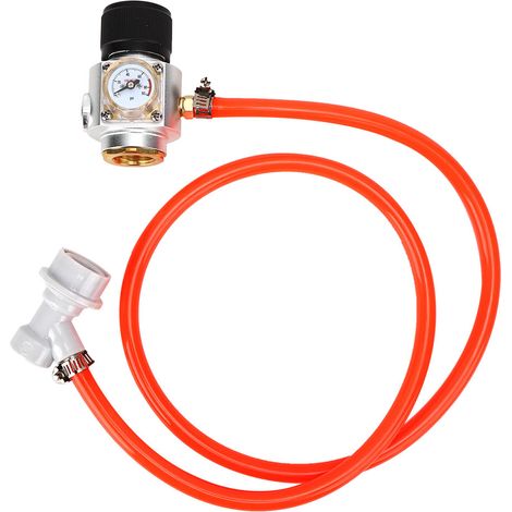 Régulateur de gaz CO2 Mini Portable avec manomètre de pression et raccord ball lock pour kit de carbonatation maison (1/5)