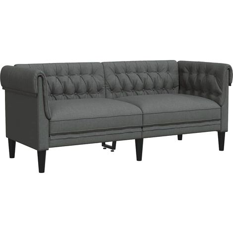 Sofá Gris oscuro 182,5 x 74,5 x 74,5 cm Poliéster vidaXL