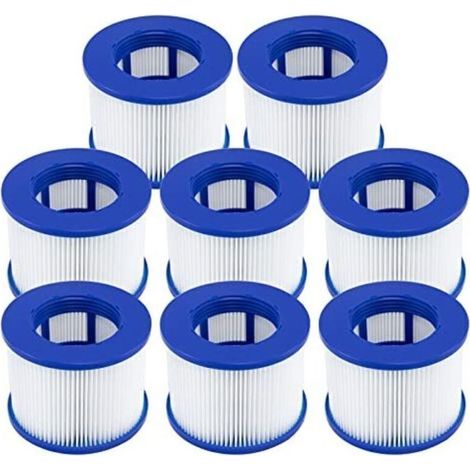 Filtre Spa a Visser, Cartouche filtrante pour Clever Spa,Filtre 75 x 100 mm,Cartouche filtrante pour Spa, 8pcs (1/4)
