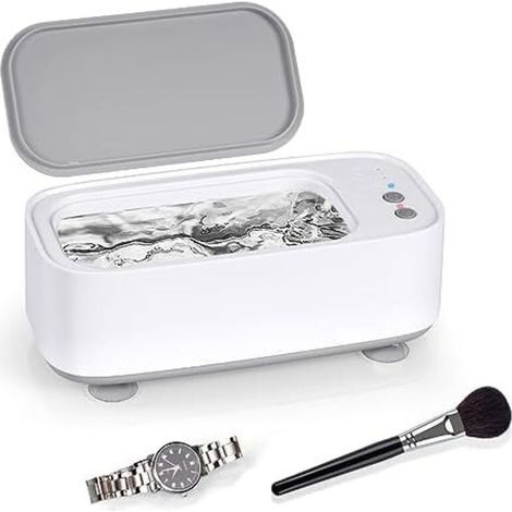 Nettoyeur a Ultrasons, Appareil de Nettoyage Ultrasons avec 3 Modes de Nettoyage, Machine de Nettoyeur à Ultrasons 45000 Hzpour Bijoux Collier Lunettes Montres