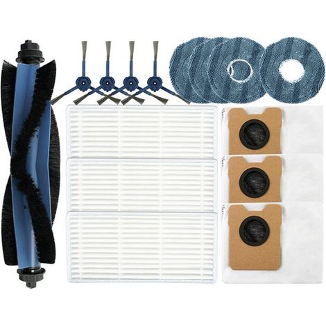Kit di manutenzione per robot aspirapolvere, 15 pezzi. Kit di manutenzione adatto al robot aspirapolvere Eufy OMNI C20. 15 pezzi. Include filtro HEPA, spazzole laterali e spazzole a rullo. (1/5)