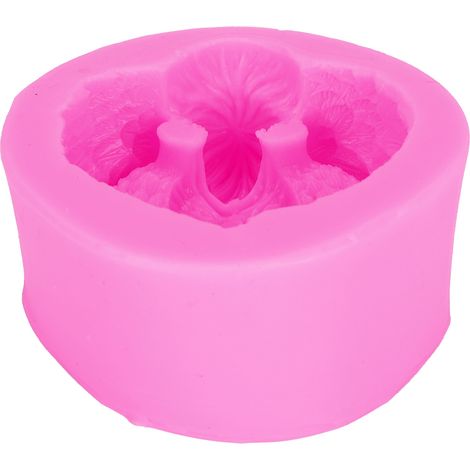 Professional Silicone Soap Candle Mold DIY Cake Chocolate Epoxy Resin Craft Mold (Pink) (1/5)