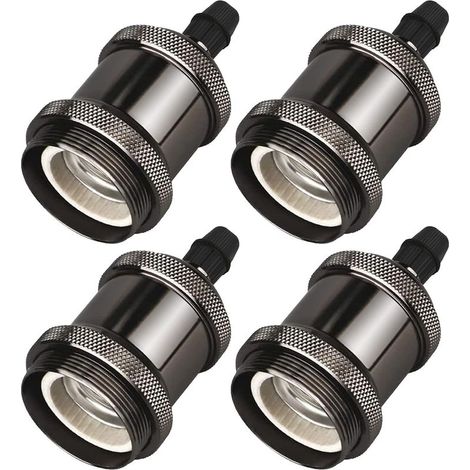 E27 Vintage-Glühbirnenfassung, Retro-Edison-Lampenfassung, massiver Keramikadapter, 4 Stück (1/4)