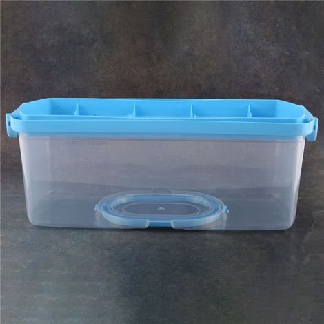 Boîte à pain portable avec poignée, moule à gâteau, récipient alimentaire en plastique, dôme transparent de 33 cm pour pâtisseries et petits pains (1/5)