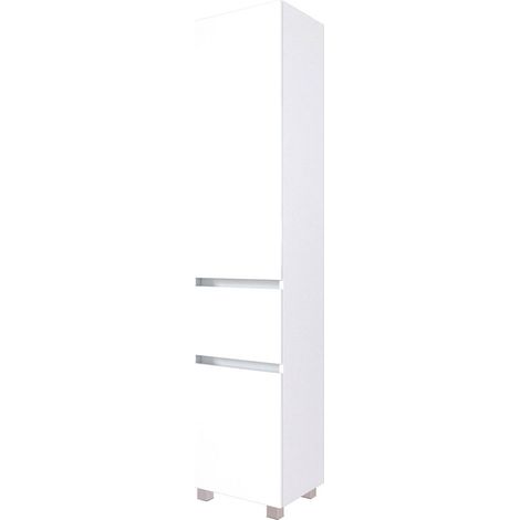 Bad-Möbel Hochschrank ARLON-03 matt weiß BxHxT 40x180x35 cm (1/5)