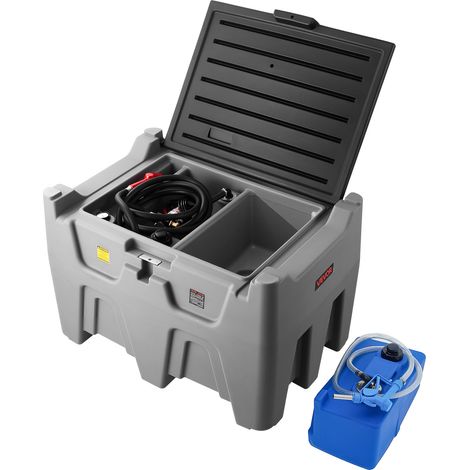 VEVOR Tanque de Transferencia de Combustible Portátil, 401 L para Diesel y 28,8 L para DEF, Tanque de Almacenamiento de Combustible con Bomba a Prueba de Fugas y Manguera de 4 m Transporte Fácil (1/5)