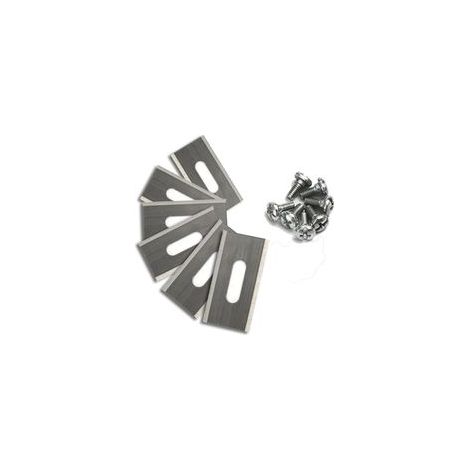 Lot de 30 lames de gazon pour Husqvarna avec double lame aiguisée en acier inoxydable 35.8 x18.5mm (Argent)