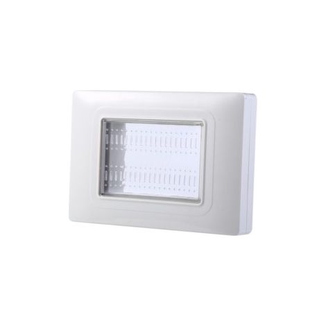 ETTROIT Platte mit Abdeckung 3P IP55 Hydrobox-Gehäuse kompatibel mit Vimar Plana Farbe grau – EV2703