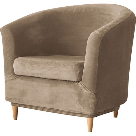 Fodera per poltrona club, velluto, beige, cappuccino