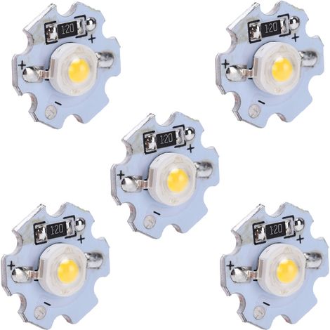 25 Hochleistungs-LEDs (0,5 W, 5 V) mit Aluminiumplatte, natürliches Licht (4000–4500 K), Lichtquellenchip (1/5)