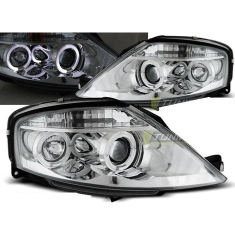 Paire de feux phares Citroen C3 02-09 angel eyes chrome-27361259 (1/2)