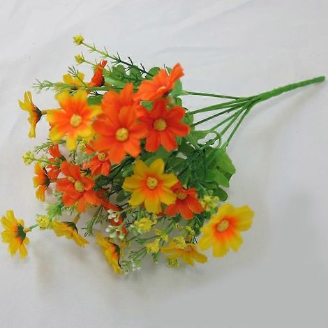 Guirlande de fleurs artificielles en plastique, idéale pour la décoration intérieure, le jardin ou un mariage.orange (1/5)