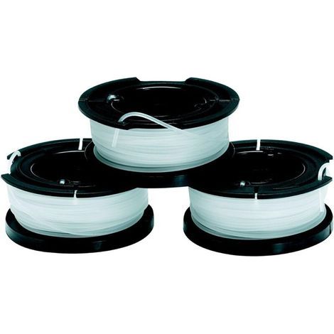 pair Lot de 3 Bobines de Rechange pour Coupe-Bordures, Bobine A Déroulement Automatique, 3 x 10 m de Fil en Nylon Transparent et Résistant, Fil de 1,5 mm, A6485-XJ