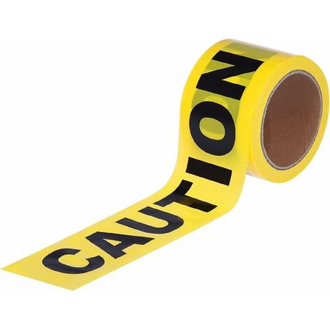 Bandes de Sécurité Halloween Ruban Avertissement Adhésive Caution Warning Longueur 100M Décoration Jaune Noir pour Zones de Danger Escaliers (75mm x 100m, Orange Noir) (1/4)