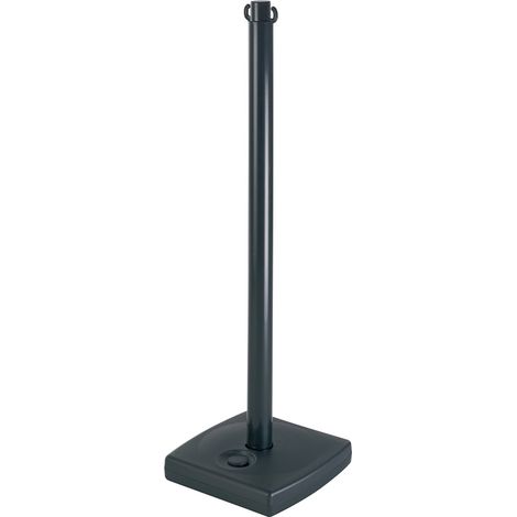 Novap – Poteau PVC noir sur socle à lester 4kg – Résistance aux intempéries – Pour délimitation chantier – 2001113