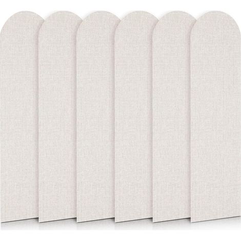6 pièces de panneaux muraux 3D, rembourrage mural en mousse XPE de 5 mm anti-collision auto-adhésif pour tapisserie d’ameublement pour chambre, chambre d’enfant (blanc) (1/5)