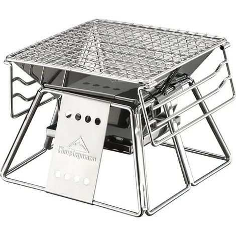 Mini barbecue portable en acier inoxydable au charbon de bois, idéal pour le camping et les pique-niques. Réchauds de cuisine portables (1/4)
