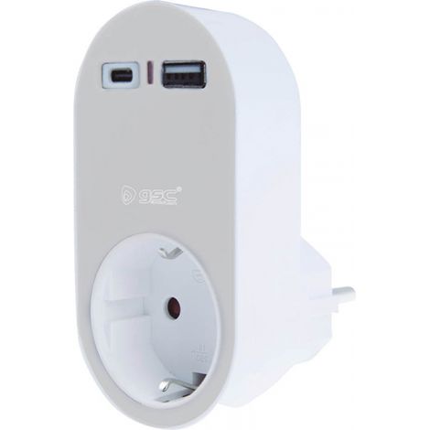 Voleur de prise 2 prises 1xusb 1xtype c 3680w 3.4a 103000031/18 gsc (1/2)