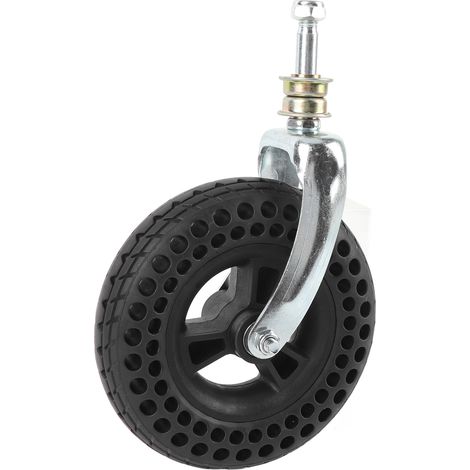 Roue pivotante pleine de 18 cm (7 pouces) en caoutchouc TPE antidérapant, type nid d'abeille, pour chariots et véhicules, capacité de charge de 75 kg (1/5)