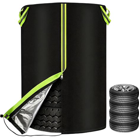 Sac de pneu de voiture étanche : réfléchissant, universel, protection solaire, sac de pneu de voiture Oxford, sac de pneu de voiture avec fermeture éclair pour stationnement en plein air (1/5)