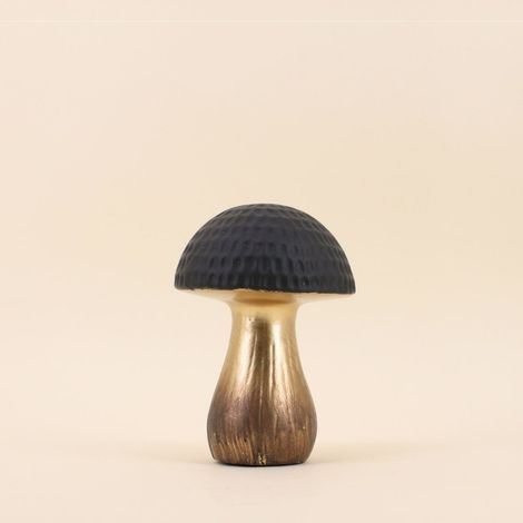 Objet déco champignon doré 17cm (1/4)