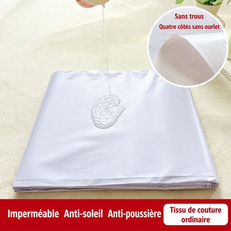 Bâche imperméable en PVC blanc naturel, modèle découpé, 2,4 x 4 m, adapté pour canapé 3 places standard, table et chaises de salle à manger, 46 × 42 × 18 cm, 3,6 kg – Livraison gratuite