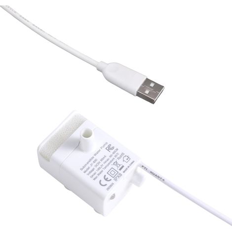 Pompe Rechange JY-830 pour Fontaine à Eau Animaux, Pompe Fontaine Chat avec Interface USB pour Fontaines Eau Animaux de 2,2L 3,2L 4L 7L en Acier Inoxydable (Coupure Automatique Sans Eau) (1/5)