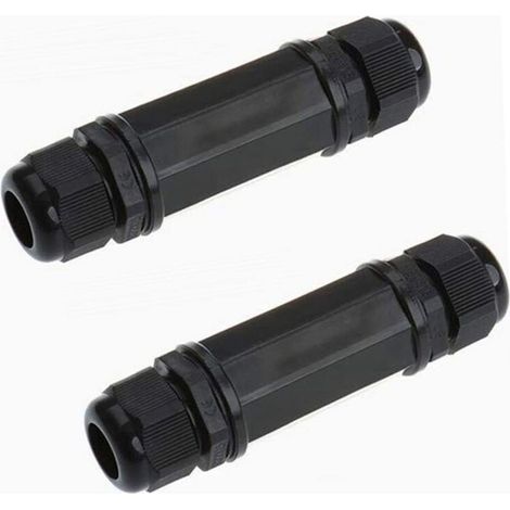 2Pcs Waterproof RJ45 Shielded Connector Cat5/5e/6 8P8C IP67 Ethernet LAN Male Dual Head Outdoor LAN Coupler Adapter Female to Female