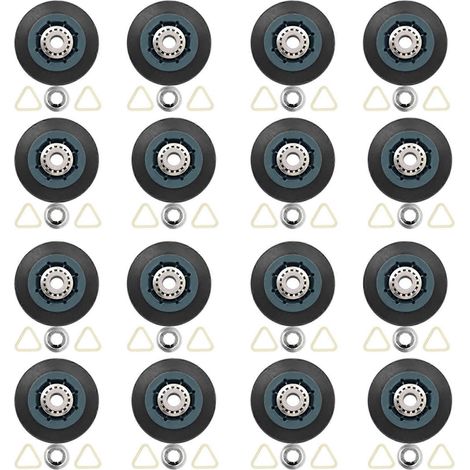 Lot de 16 W10314173 Dryer Tambour Rouleau de rechange pour Dryer compatible avec WPW10314173 Rouleau Tambour Support kit Dryer pièces (1/5)