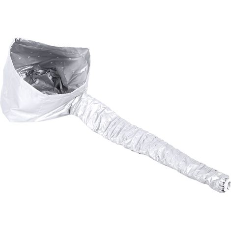 Sèche-cheveux professionnel portable avec casque à capuche pour salon à domicile, accessoire doux de soin capillaire, couleur argent (1/4)