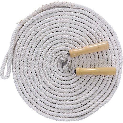Corde à sauter en fil de coton, accessoire de sport pour l'école, la maison et les étudiants (7 m) (1/5)