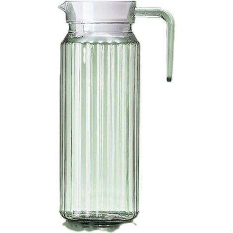 Bouilloire - cruche de réfrigérateur avec couvercle 1100 ml - carafes à jus en plastique avec couvercle - carafes en acrylique - carafes à eau froide (1/5)