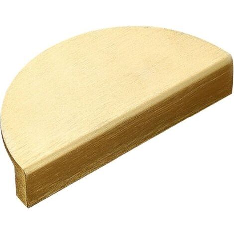 Lot de 1 poignées de tiroir ou d’armoire en forme de demi-lune en laiton brossé Doré 10 cm