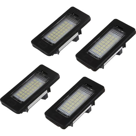 Lot de 2 paires d'ampoules LED 3528 sans erreur pour éclairage de plaque d'immatriculation BMW Série 5 E39, E60, E61 et E90 (1/5)