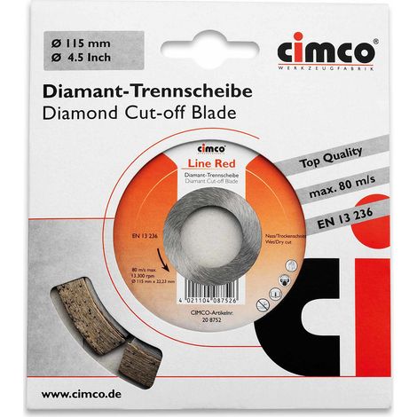 Disque de coupe diamantÚ pour briques silico-calcaires diamtre 125