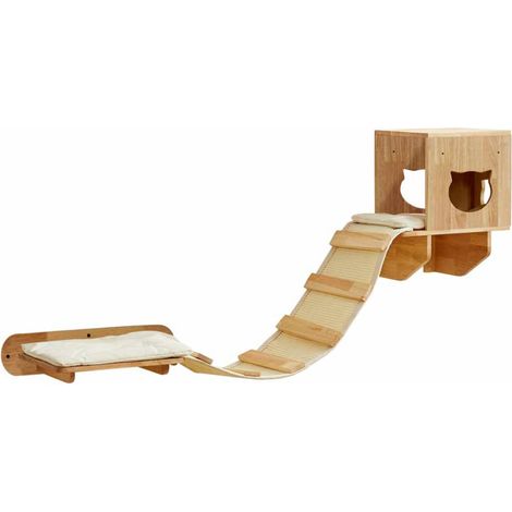 Nobby Kletterelement für Katzen Hängebrücke mit Kuschelhöhle und Plattform Aci (1/2)