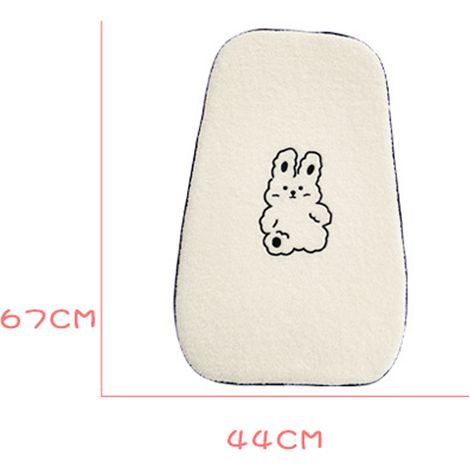 Coussin Lombaire Voiture Lapin Style Mignon Polaire Berbère Douce Universel Appui Dos Siège Auto Intérieur Véhicule Confortable (1/5)