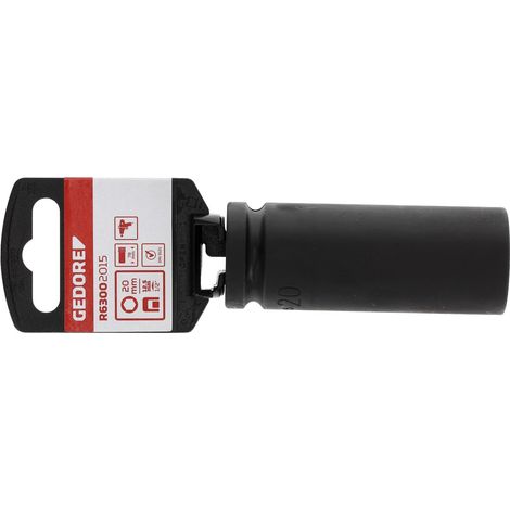 GEDORE red R63002015 Kraftschraubereinsatz 1/2" 6-kant 20 mm Länge 78 mm (1/4)