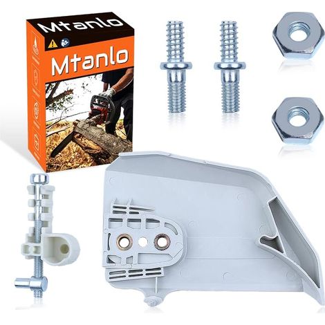 Kit de couvre-pignon d'embrayage de chaîne pour scie Stihl 017 021 023 025 MS210 MS230 MS250, couvre-pignon d'embrayage, tendeur de chaîne réglable, vis de guide, écrou de guide (1/5)