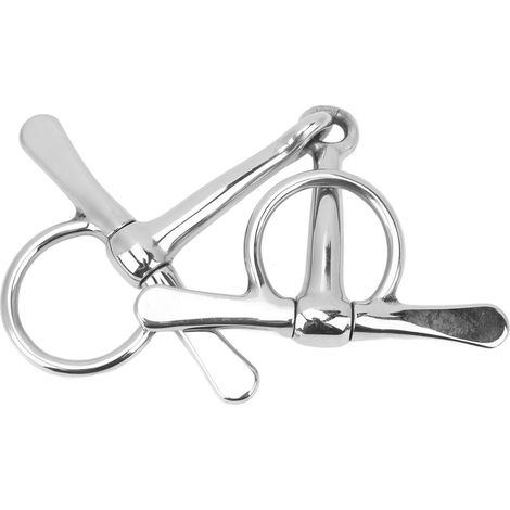 Mors de filet en acier inoxydable pour cheval, rouleau à mâcher 125mm pour équitation et jardinage. (1/5)