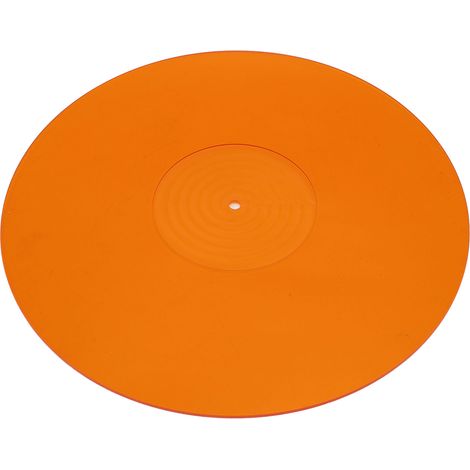 Tapis de platine vinyle antistatique en acrylique, améliorant la qualité sonore, pour disques LP 12 pouces, orange. (1/5)