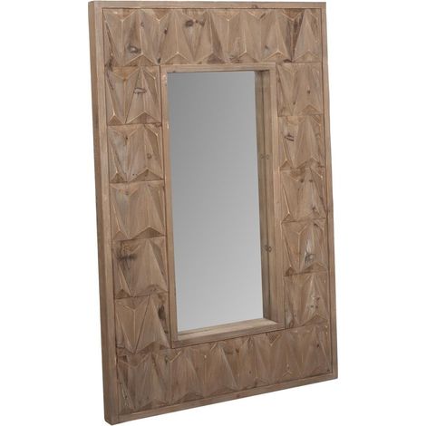 Espejo de madera marrón 68,5x6x108,5