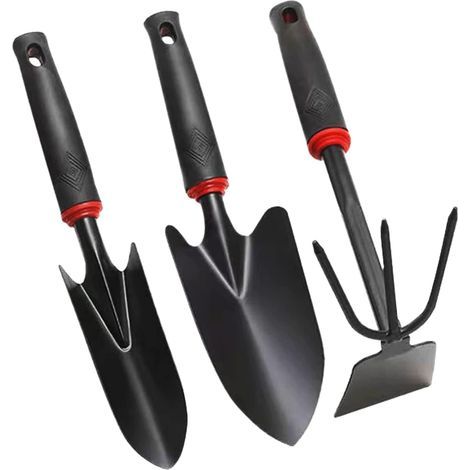 3-teiliges Gartenschaufel-Set, Gartenkelle aus Edelstahl, Gartengeräte, Garten-Set, geeignet für Gartenpflege und Umpflanzarbeiten