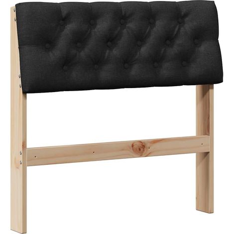 Maison Exclusive - Cabecero tapizado Negro 75 cm Madera de pino m (1/5)