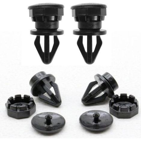 2 clip di fissaggio per la copertura del vano bagagli 799161KA2A nere - Compatibili con Nissan Juke 2010-2014 - Portapacchi (1/5)