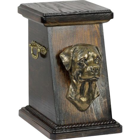 Rottweiler - une urne funéraire pour chien, une urne élégante ornée d'une statuette, une urne commémorative avec un buste de chien par Art-Dog (1/5)